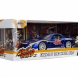 model auto mazda rx-7 1993 1:24 cu figurină street fighter chun-li