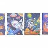 Jurnal cu motiv Cosmic cu lacăt 13x18 cm