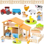 VIGA Fermă de lemn cu casă și tractor