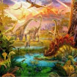 Puzzle cu temă Dinoland de la Ravensburger, 500 de piese