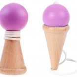 Joc de îndemânare din lemn – prinde bila