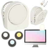 Lampiță de citit cu clips, fără fir – albă