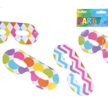 Mască de petrecere pentru față 16x7 cm - 6 bucăți