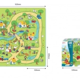 Saltea puzzle din spumă „Viața la țară”, 9 piese, EVA, de la 10 luni