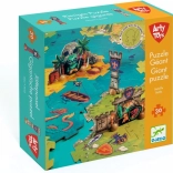 Djeco puzzle gigantic – bătălie – 30 piese