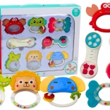 Set de zornăitoare și jucării pentru dinți pentru copii, în formă de animale, 8 bucăți