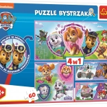 Puzzle cu căutarea diferențelor Patrula Cățelușilor de la Trefl 4v1