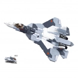 Sluban Model Bricks avion de vânătoare cu reacție SU-57 2 în 1 set de construcție