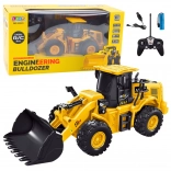Buldozer RC galben controlat de la distanță