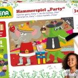 Joc cu ciocănel din plută colorată pentru copii