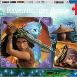 Puzzle RAVENSBURGER Raya și dragonul 3×49 piese
