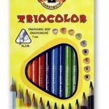 Creioane colorate triunghiulare TRIOCOLOR 18 buc