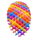 Jucărie senzorială antistres elastică curcubeu 10 cm