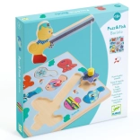 DJECO puzzle de inserare pescuit cu pisicuță