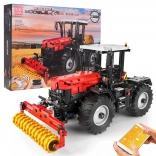 Set de construcție RC tractor roșu 2716 piese cu accesorii interschimbabile