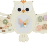 Placă motrică din lemn bufniță 2Kids Toys – busy board de perete mare