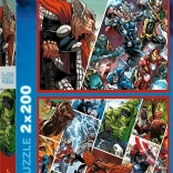 Puzzle 2×200 piese Avengers – Apărătorii lumii MARVEL