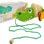 Crocodil de tras din lemn 18 cm