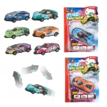 Mașinuță de curse răsturnabilă 9 cm cu mecanism pull-back, mix de culori