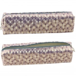 Carcasă stilată pentru creioane cu motiv de solzi marini - violet și auriu