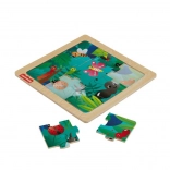 Puzzle din lemn cu tema insectelor Fisher-Price