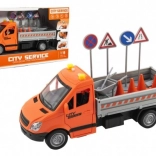 Mașină de întreținere rutieră din plastic 25 cm cu lumină și sunet, cu mecanism inerțial