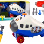 Avion desenat de asamblat DIY – albastru