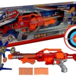 Carabină pentru săgeți din spumă cu țintă rotativă