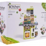 Colț de bucătărie cu funcții de iluminare și sunet, 63 piese. Verde
