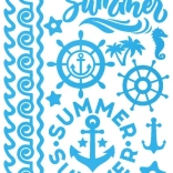 Aplicatoare termice cu motiv marin – coală mare 20 × 30 cm