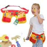 Centură de tâmplar pentru copii cu unelte 12 piese MASTERKIDZ