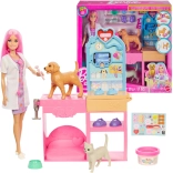 Barbie veterinară – clinică pentru animăluțe cu mulaje