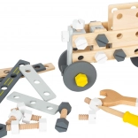 set de construcție din lemn small foot miniwob, 67 piese