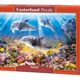 Puzzle 500 piese Dolphins Underwater