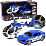 Set de joacă Poliție: Mașină și Elicopter
