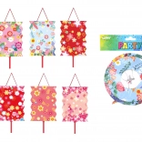 Lampion cilindru 16 cm cu model floral