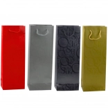 Pungă cadou pentru sticlă cu inscripții în relief 35 × 12 × 9 cm