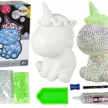 Set DIY Unicorn Picturare cu Diamante Verde