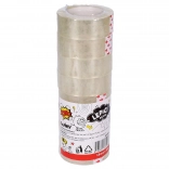 Bandă adezivă transparentă 18 mm x 30 m - set 8 buc