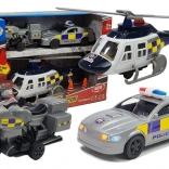 set de vehicule de poliție cu lumini și sunete