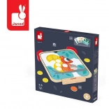 Puzzle magnetic din lemn cu tablă Învăț culorile JANOD