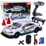 Mașinuță RC de curse pentru drift la scară 1:16 argintie