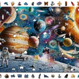 WOODEN CITY Puzzle din lemn Odiseea Spațială 2în1, 2000 piese ECO