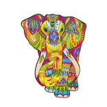 Puzzle colorate din lemn Elefant