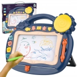 Woopie tablă magnetică de desen cu sunete și ștampile – albastră