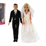 Set de nuntă cu păpuși ANLILY – mireasă și mire 30 cm