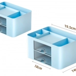 organizator pentru birou cu sertare albastre