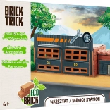 Trefl Brick Trick service auto – set de construcție din cărămizi adevărate (150 piese)