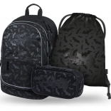 Set Baagl Core Batman negru – rucsac școlar, penar și săculeț