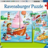 Puzzle Ravensburger Animale și ambarcațiuni 3x49 piese